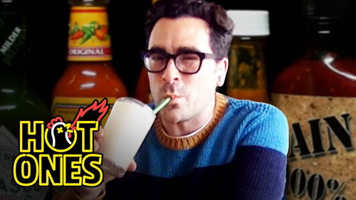 Hot Ones Season 12 Episode 4 - Dan Levy Gets Panicky While Eating Spicy Wings