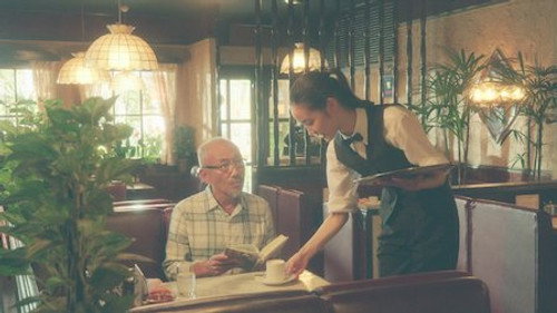 Lunch at an Old-Fashioned Café still