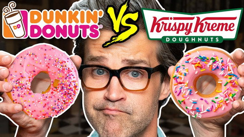 Dunkin vs. Krispy Kreme Taste Test | Food Feuds still