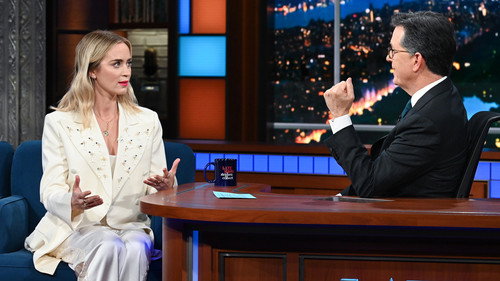 Emily Blunt, George Saunders still