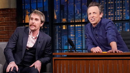 Sam Rockwell, Beto O'Rourke, Mo Amer still