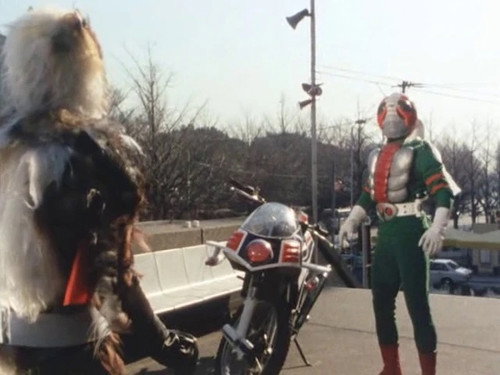 Kamen Rider Season 6 Episode 23 - Monster Flying Squirrel Brothers and Two Riders