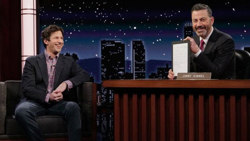 Andy Samberg, Lukas Gage, RAYE still