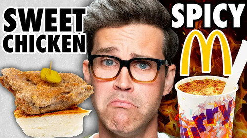 Sweet Spicy Food vs. Spicy Sweet Food Taste Test still