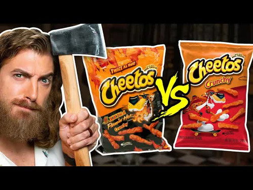 Extreme vs Original Snacks Taste Test (Axe Throwing Game) still