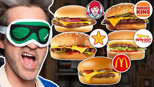 Good Mythical Morning Season 27 Episode 19 - Blind Fast Food Burger Taste Test