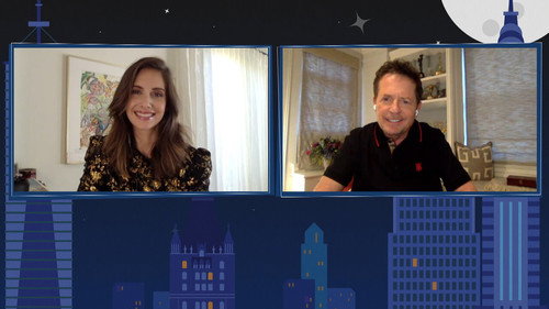 Alison Brie & Michael J. Fox still