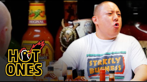 Hot Ones Season 2 Episode 10 - Eddie Huang Gets Destroyed by Spicy Wings