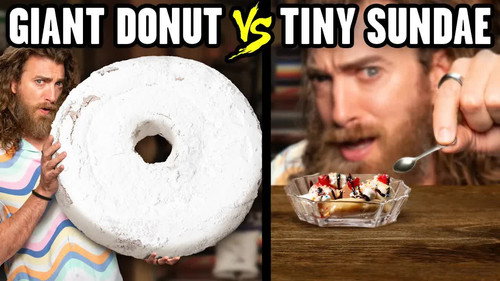 Giant vs. Tiny Food Taste Test still