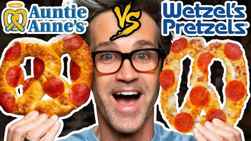 Auntie Anne's vs. Wetzel's Pretzels Taste Test | Food Feuds still