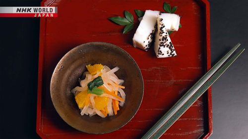 Authentic Japanese Cooking: Namasu (Daikon, Carrot, Orange)